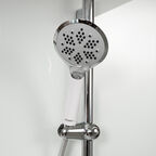 Душевой бокс DTO EM ЕМ4517 LED 170х85 с гидромассажем, стекло матовое, профиль хром