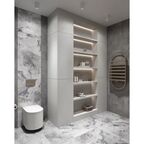 Глазурованный керамогранит Arcadia Ceramica Onyx Invisible Grey 60x120 см 1.44 м² глянцевый цвет серый
