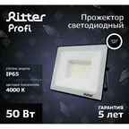 Прожектор светодиодный уличный Ritter Profi 53417 8 50 Вт 5000 Лм 180-240В нейтральный белый свет 4000К IP65 черный