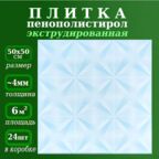 Потолочная пенопластовая плитка экструдированная с рисунком цветная