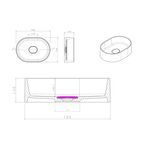 Раковина Mira Oval B накладная 35 см литьевой мрамор цвет белый глянцевый