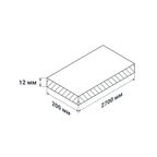 Виниловая панель ПВХ Дуб 2700x200x12 мм 0.54 м²