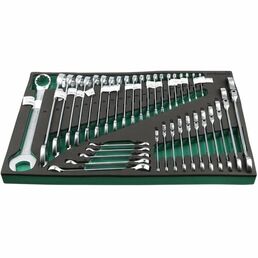 GARWIN PRO 646080 Набор ключей комбинированных 6-32 мм, трещоточных 8-24 мм и разрезных 8-22 мм, 37 пр. в ложементе EVA