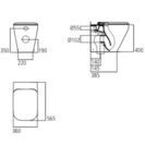 Унитаз приставной Ideal Standard Tonic II Aquablade K317301 с крышкой