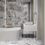 Глазурованный керамогранит Arcadia Ceramica Onyx Invisible Grey 60x120 см 1.44 м² глянцевый цвет серый