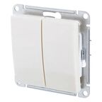 Выключатель встраиваемый Systeme Electric W59 2 клавиши, цвет слоновая кость