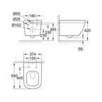 Подвесной унитаз Grohe Euro Ceramic 39328000 без крышки