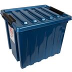 Контейнер Rox Box 50x39x40 см 50 л пластик с крышкой и роликами цвет синий