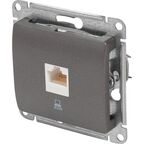 Розетка компьютерная встраиваемая Systeme Electric Glossa RJ45 cat 5E цвет графитовый