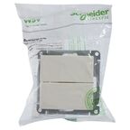Выключатель встраиваемый Systeme Electric W59 2 клавиши, цвет слоновая кость
