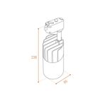 Трековый светильник спот светодиодный Wolta WTL-50W/01B 50 Вт 18 м² цвет черный