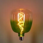 Лампа светодиодная Gauss Filament V140 E27 265 В 5 Вт фигурная 200 лм теплый белый свет цвет зеленый