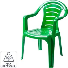Кресло садовое 40х39х79 см пластик зеленый (оттенок в ассортименте)