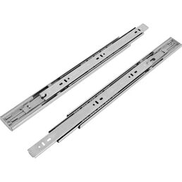 Комплект шариковых направляющих полного выдвижения EDS Chrome Y8114 с доводчиком 45/400 мм сталь, цвет серебро