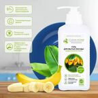 Гель для мытья посуды Clean Home Банановый рай с дозатором 1л