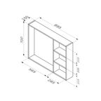 Зеркало для ванной AM.PM Stern с полкой 90x70 см цвет орех