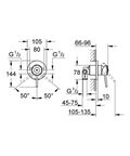 Гигиенический душ со смесителем Grohe Комплект 4в1 Bau Classic 124434