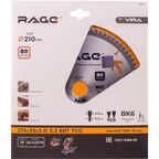 Диск пильный по алюминию Rage 594502 80Т 210x30x2.2 мм