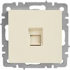Компьютерная розетка встраиваемая IEK Brite РК10-БрКр RJ45 UTP cat 5e цвет бежевый