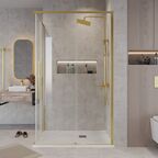 Душевой уголок Grossman Galaxy 100x80 300.K33.01.1080.32.00 без поддона, стекло прозрачное, профиль золото сатин