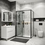 Душевой уголок Grossman Cosmo 110x90 120.K33.02.1190.21.00 без поддона, стекло прозрачное, профиль черный матовый
