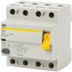 УЗО IEK ВД1-63 3P N 80 A 100 мА 4.5 кА AC MDV10-4-080-100