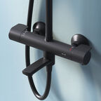 Душевая стойка Am.Pm X-Joy F0785A522 с изливом для ванны, черная