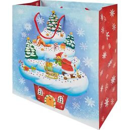 Пакет подарочный «Снежный» 32.4x26 см цвет разноцветный