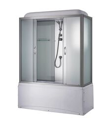 Душевой бокс Taliente 170x75 TA-17075M стекло рифленое, профиль матовый хром