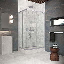 Душевой уголок Vegas-Glass ZA-F Protec 85x80 ZA-F Protec 85*80 07 01 профиль матовый хром, стекло прозрачное
