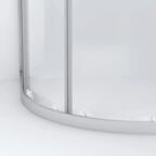 Душевой уголок Domani-Spa Delight 1/4 круга 90x90 см светло-серый профиль прозрачное стекло раздвижной