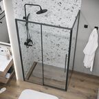 Душевой уголок Grossman Galaxy 100x70 120.K33.01.1070.21.00 без поддона, стекло прозрачное, профиль черный матовый