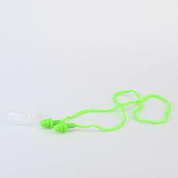 Беруши силиконовые на шнурке с футляром зеленые