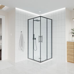 Душевой уголок Veconi Evo 90x90 E3-GR-9090-01-C9 стекло прозрачное, профиль графит, без поддона