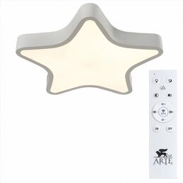 Потолочный светильник светодиодный с пультом для детской звезды Arte Lamp Stella A2518PL-1WH
