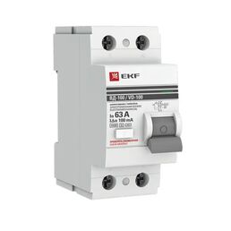 УЗО EKF PROxima ВД-100 2P 63 A 100 мА 4.5 кА AC