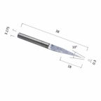 Гравер DJTOL NJ3.1003 конусный (по дереву, композиту (АКП), цветным металлам (алюминий, латунь, медь, бронза))