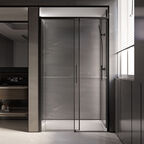 Душевая дверь Veconi Premium Trento 130х200 PTD40-B-130-01-C4  стекло прозрачное, профиль черный матовый