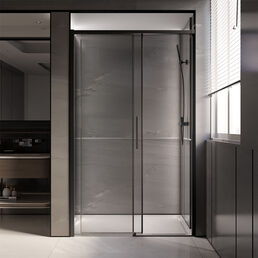 Душевая дверь Veconi Premium Trento 130х200 PTD40-B-130-01-C4  стекло прозрачное, профиль черный матовый