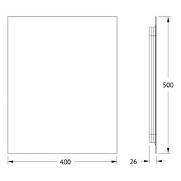 Зеркало Defesto led 15w нейтральный свет glow 40х50 см