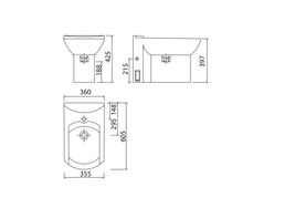 Биде напольное Creavit Wing WN500.00000