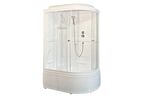Душевая кабина Royal Bath 120х80 RB 8120BK1-T L стекло прозрачное, профиль белый