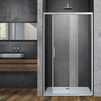 Душевая дверь в нишу Vincea Soft 110х195 VDS-3SO110CL  профиль хром, стекло прозрачное