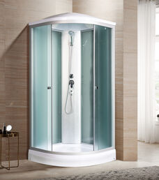 Душевая кабина River Nara Light XL  80х80 10000006221 стекло матовое, профиль матовый хром