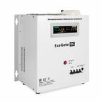 Стабилизатор напряжения настенный ExeGate Master AV-15000 (15000ВА, вход 140-260В, цветной дисплей, выход 220В±8%, КПД 98%, 5 уровней защиты, задержка, усиленный метал. корпус, 1*Schuko+клем. колодка, RTL) EX291764RUS