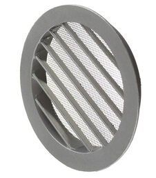 Решетка вентиляционная алюминиевая наружная Era с фланцем d125 мм без покрытия