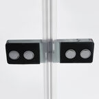 Душевой уголок Wasserkraft Aller 120х100 10H10LBLACK MATT без поддона, стекло прозрачное, профиль хром, петли черные матовый