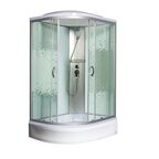 Душевая кабина Мономах 100/80/24 МЗ R профиль хром, стекло прозрачное с рисунком мозаика