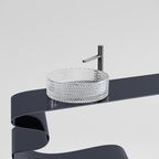 Раковина накладная Ceramica Nova Cristal 36 см CN6062 прозрачная
