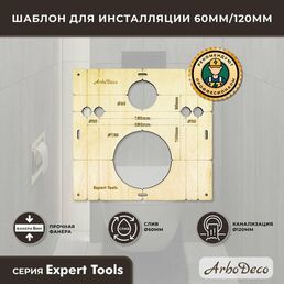 Шаблон для инсталляции 60мм/120мм, кондуктор для сверления отверстий, ArboDeco, серия Expert Tools